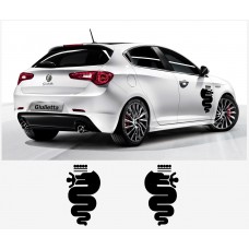 Aufkleber passend für Alfa Romeo Aufkleber Seitenaufkleber Satz 60 cm