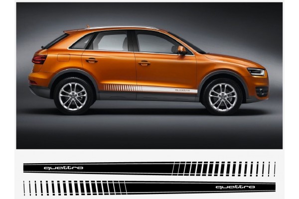 Decal to fit Audi Q3 Quattro side decal set