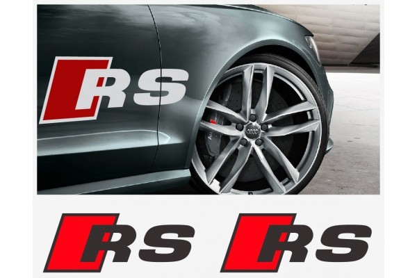 Aufkleber passend für Audi RS Aufkleber Seitenaufkleber 510mm 2Stk. Satz