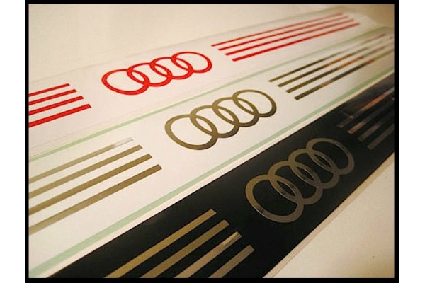 Aufkleber passend für Audi Einstiegleisten Leisten Aufkleber Satz