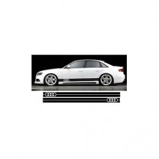 Aufkleber passend für Audi Seitenaufkleber Aufkleber Satz CARBON OPTIK