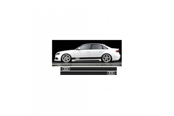 Aufkleber passend für Audi Seitenaufkleber Aufkleber Satz CARBON OPTIK