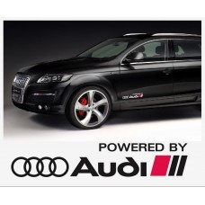 Aufkleber passend für Audi Powered by Audi Seitenaufkleber Aufkleber 40cm 2Stk. Satz