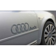 Aufkleber passend für Audi Ringe 55cm Seitenaufkleber Aufkleber Satz