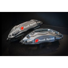 Aufkleber passend für Audi Bremssattel Aufkleber Audi Sport  4Stk. Satz 80mm + 70mm