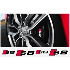 Aufkleber passend für Audi S8 Bremssattel Aufkleber 4Stk. Satz