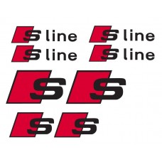 Decal to fit Audi S S-line decal 8 pcs. set