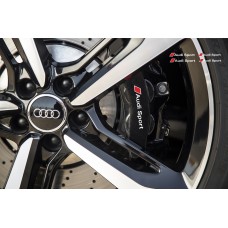 Aufkleber passend für Audi Sport Bremssattel Felgen Spiegel Fenster Aufkleber 80mm + 70mm