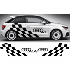 Decal to fit Audi A1 side decal sticker stripe kit