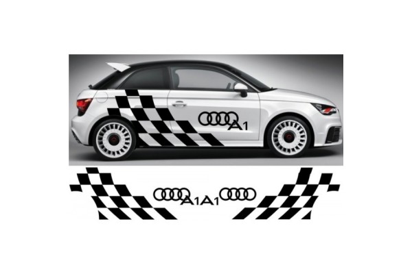 Decal to fit Audi A1 side decal sticker stripe kit