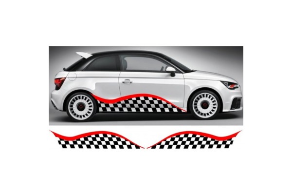 Decal to fit Audi A1 side decal sticker stripe kit