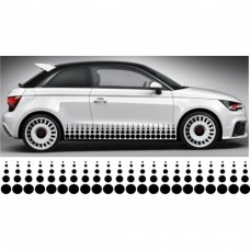 Decal to fit Audi A1 side decal sticker stripe kit