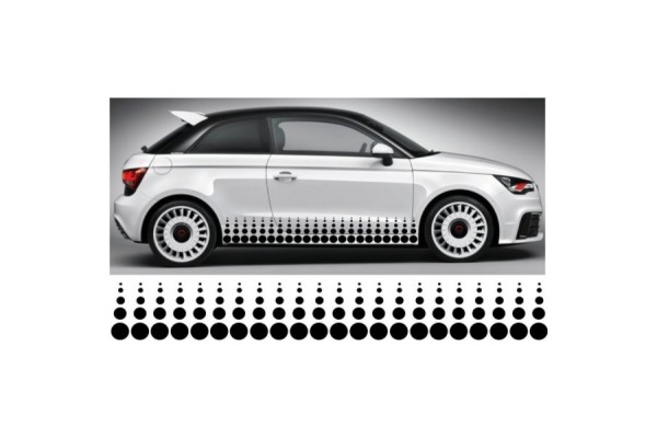 Decal to fit Audi A1 side decal sticker stripe kit