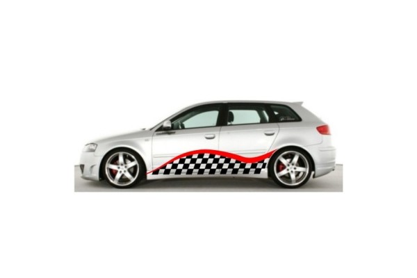 Decal to fit Audi A3 side decal sticker stripe kit