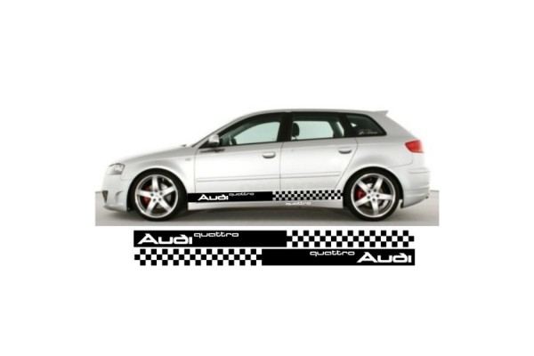 Decal to fit Audi A3 side decal sticker stripe kit