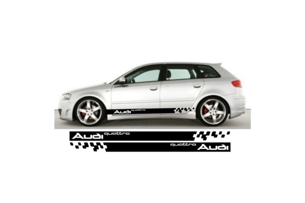 Decal to fit Audi A3 side decal sticker stripe kit