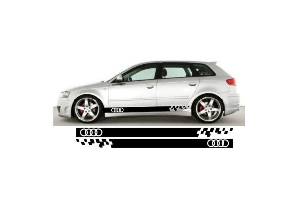 Decal to fit Audi A3 side decal sticker stripe kit