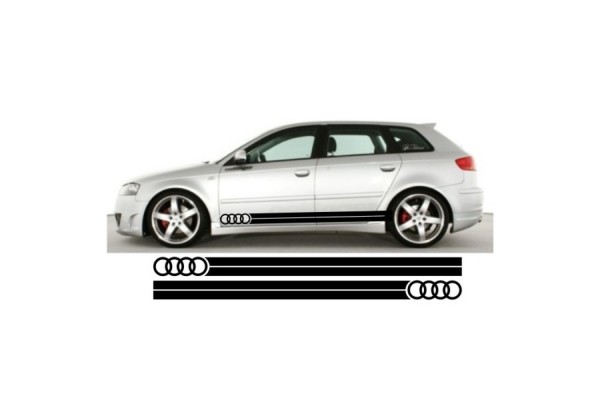 Decal to fit Audi A3 side decal sticker stripe kit