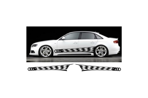 Decal to fit Audi A4 side decal sticker stripe kit