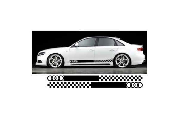 Decal to fit Audi A4 side decal sticker stripe kit