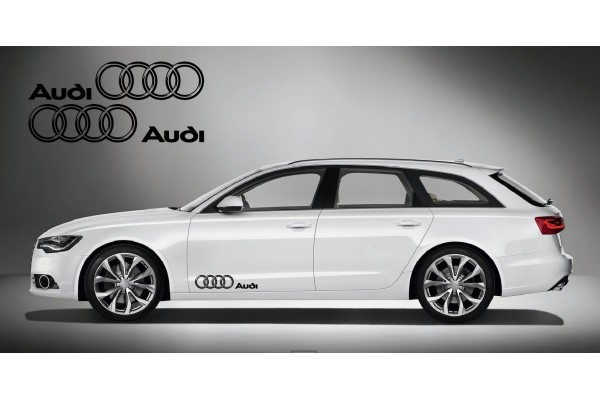 Decal to fit Audi Ringe side decal 2 pcs. set 60cm