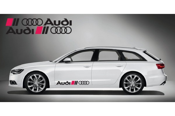 Decal to fit Audi Ringe side decal 2 pcs. set 100cm