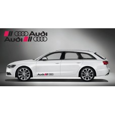 Decal to fit Audi Ringe side decal 2 pcs. set 80cm