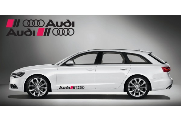 Decal to fit Audi Ringe side decal 2 pcs. set 80cm