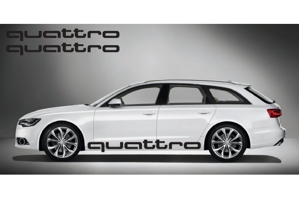 Aufkleber passend für Audi quattro side Aufkleber 2Stk. Satz 180cm