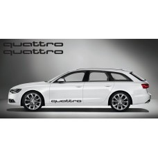 Decal to fit Audi quattro side decal 2 pcs. set 100cm