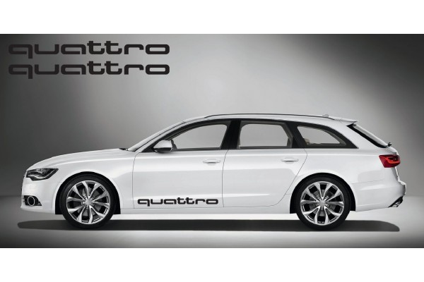 Aufkleber passend für Audi quattro side Aufkleber 2Stk. Satz 100cm