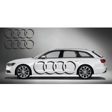 Decal to fit Audi Ringe side decal 2 pcs. set 180cm