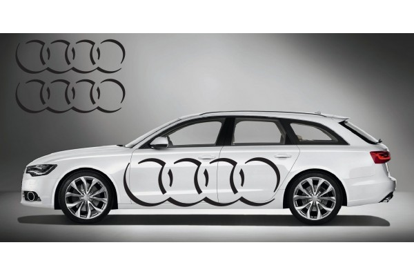 Decal to fit Audi Ringe side decal 2 pcs. set 180cm