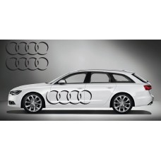 Decal to fit Audi Ringe side decal 2 pcs. set 150cm