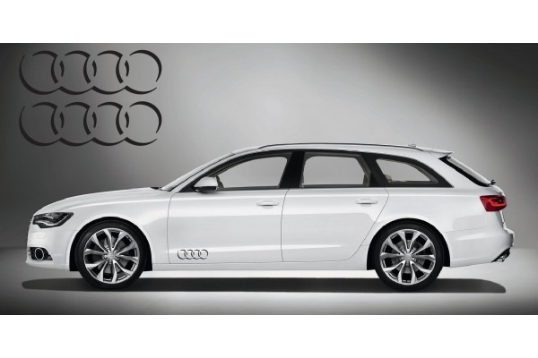 Decal to fit Audi Ringe side decal 2 pcs. set 40cm