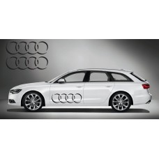 Decal to fit Audi Ringe side decal 2 pcs. set 100cm