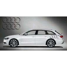 Decal to fit Audi Ringe side decal 2 pcs. set 80cm