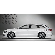 Aufkleber passend für Audi Ringe side Aufkleber 2Stk. Satz 80cm
