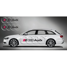 Decal to fit Audi Ringe side decal 2 pcs. set 180cm