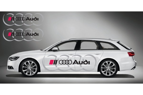 Decal to fit Audi Ringe side decal 2 pcs. set 180cm