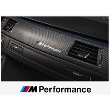 Aufkleber passend für BMW M Performance motorsport Armatur Aufkleber 120 mm, 2 Stk