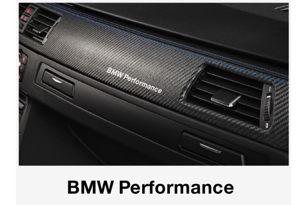 Aufkleber passend für BMW Performance Armatur Aufkleber 120 mm, 2 Stk