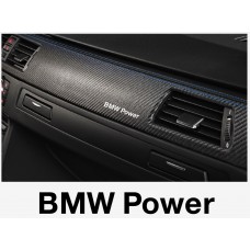 Aufkleber passend für BMW Power Armatur Aufkleber 90 mm, 2 Stk