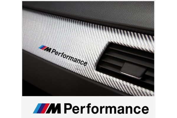 Aufkleber passend für BMW M Performance motorsport Armatur Aufkleber 120 mm, 2 Stk.