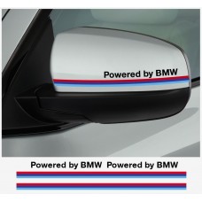 Decal to fit BMW Powered by BMW wing mirror decal