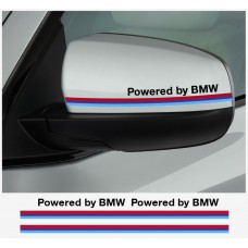 Aufkleber passend für BMW Powered by BMW Aussenspiegel Aufkleber