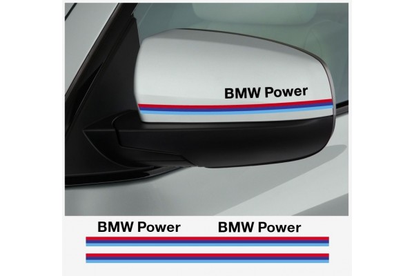 Aufkleber passend für BMW Power Aussenspiegel Aufkleber
