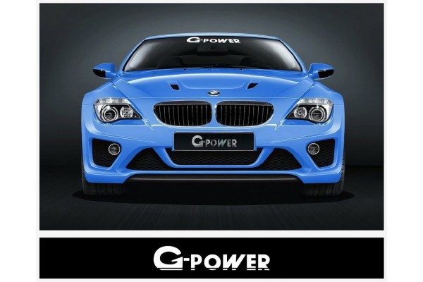 Aufkleber passend für BMW G Power Frontscheiben Aufkleber 560 mm / 1400 mm