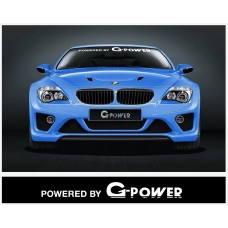 Aufkleber passend für BMW Powered by G Power Frontscheiben Aufkleber 950 mm / 1400 mm
