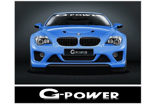 Aufkleber passend für BMW G Power Frontscheiben Aufkleber 950 mm / 1400 mm
